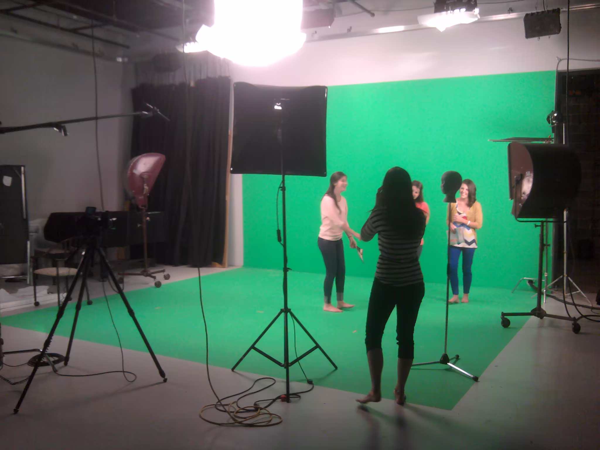 Premier Studios internship — green screen shoot