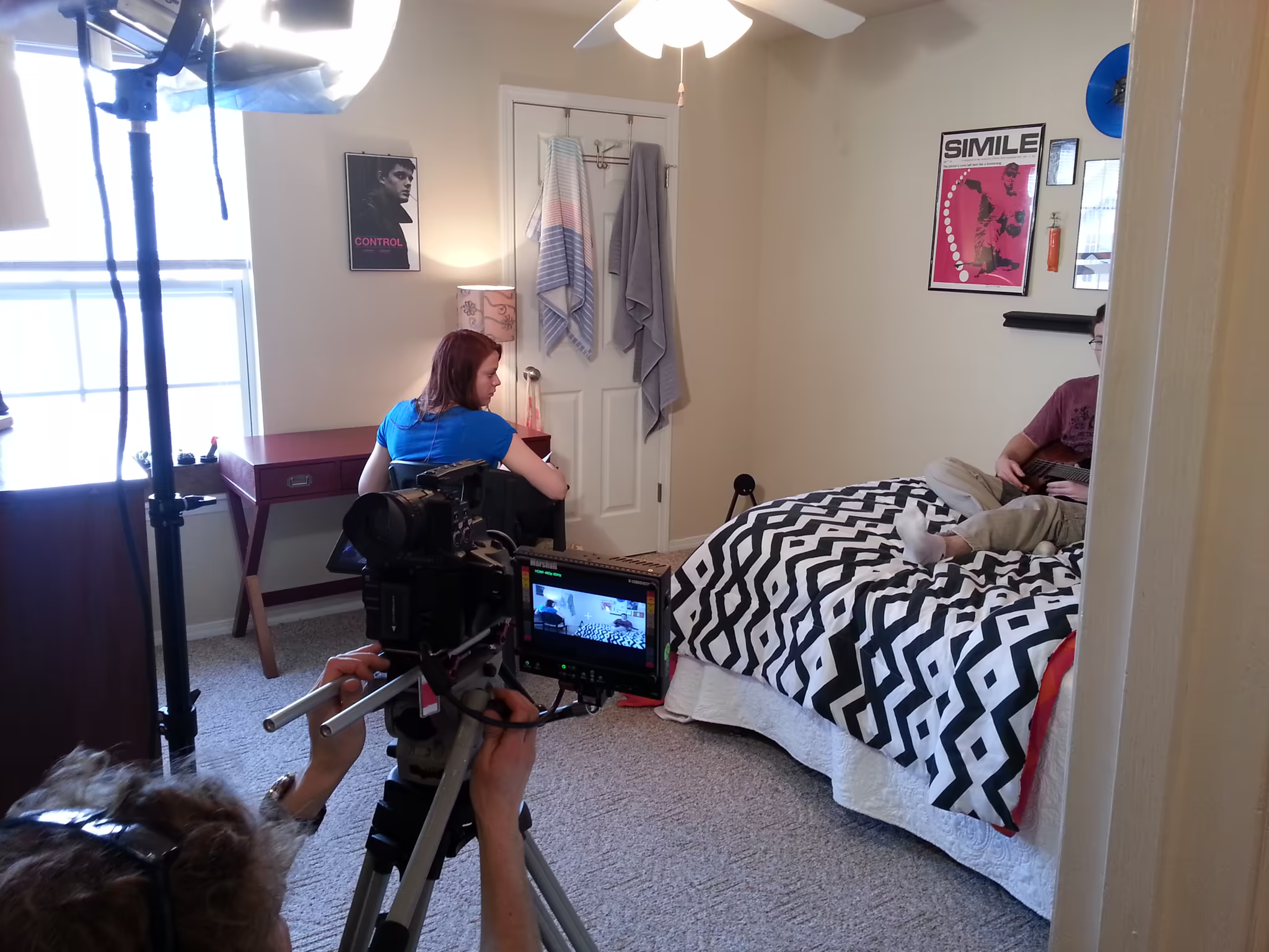 Katie Bauer's Breakup — on set