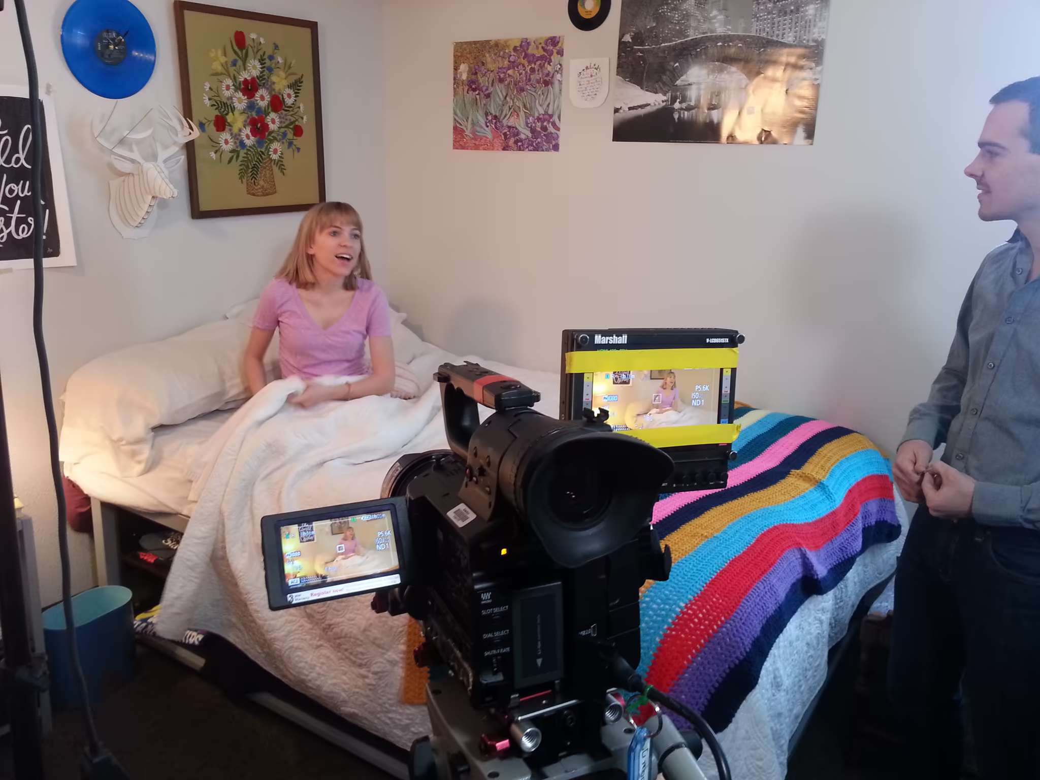 Katie Bauer's Breakup — on set